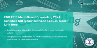 FNB FPIS Merit-Based Counseling 2024 Schedule Out @counseling.nbe.edu.in; Direct Link Here